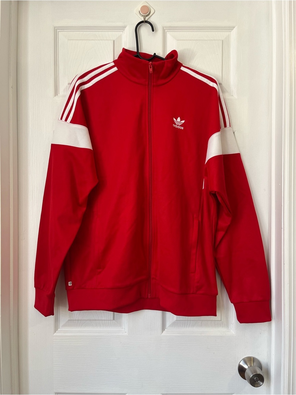 Adidas men’s ADICOLOR CLASSICS CUT LINE red TRACK JACKET size M